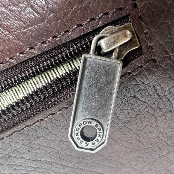 Spikes & Sparrow Dark Brown Buffalo Leather Tablet Case iPad Sleeve Bag 11x9.5 - Picture 10 of 11